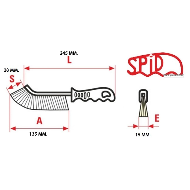 Vendita online Spazzola Spid in PVC piumato Rif.0014